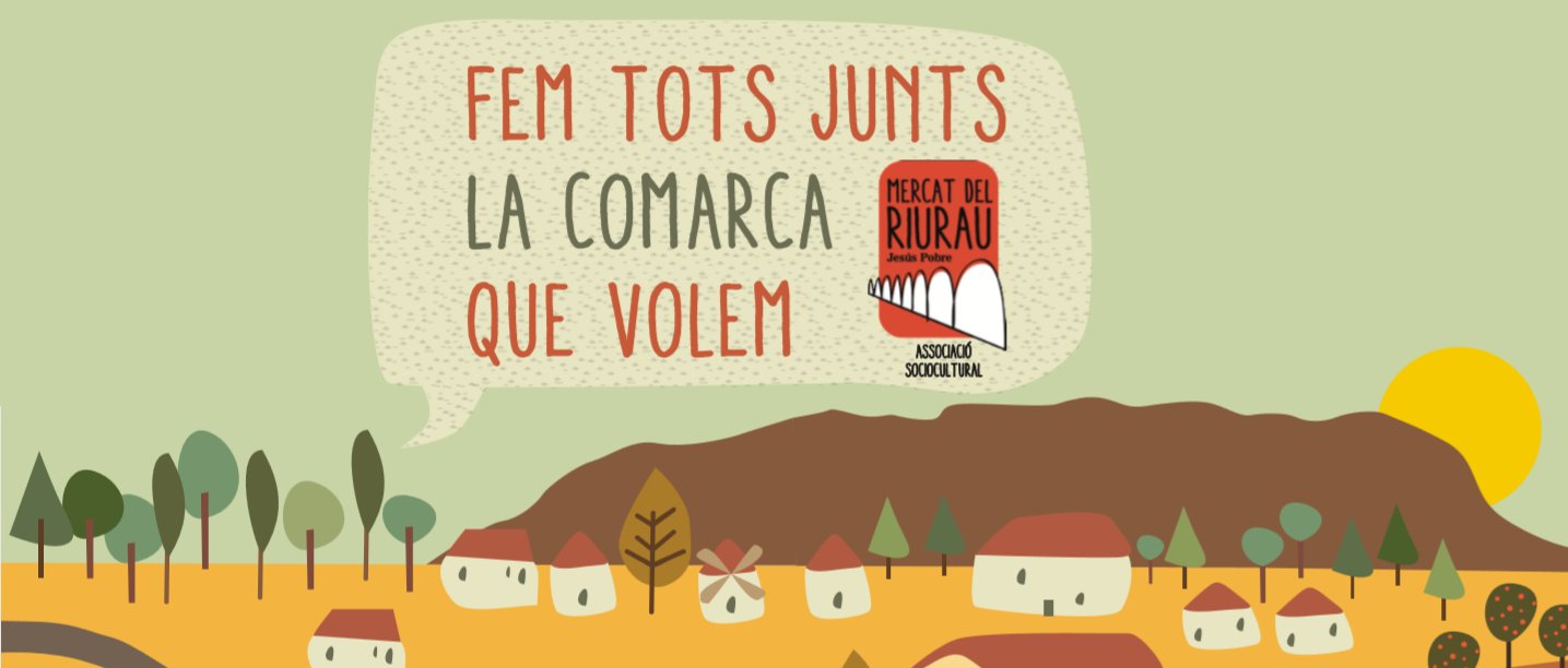 Cartel en el que se promociona el hacerse socio de la asociación del Mercat del Riurau